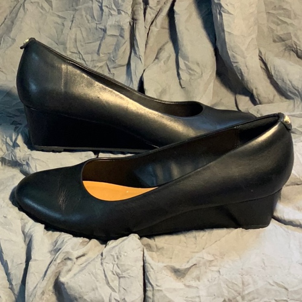 Clarks Black Wedges